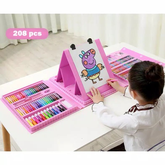 

208 pcs painting set - alat mewarnai anak - colouring set