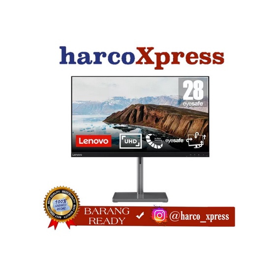 Monitor LED Lenovo L28u-35 28'' IPS UHD hdr10 ergo stand speaker | l28u 35