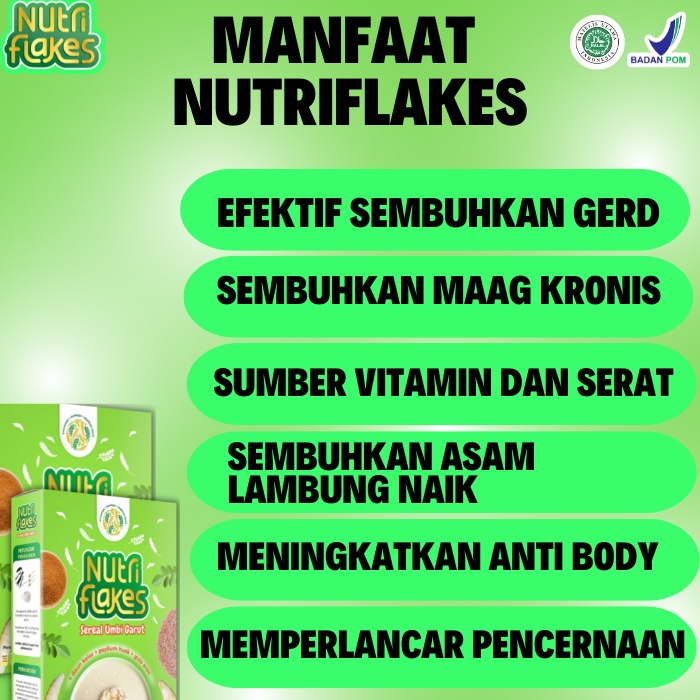 

Paket 3 Box Nutriflakes NutriflakesSereal Atasi Masalah Lambung Sereal Diet Enak Sehat 200G Sereal
