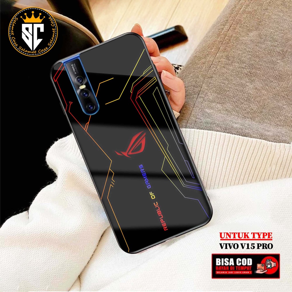 Case Vivo V15 Pro Casing Vivo V15 Pro Selamet Case [ROG] Softcase Glass - Hardcase Glossy - Case Glo