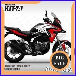 Decal cb150x sticker striping stiker honda cb 150x 2022 motif africa twin merah putih hitam full bod