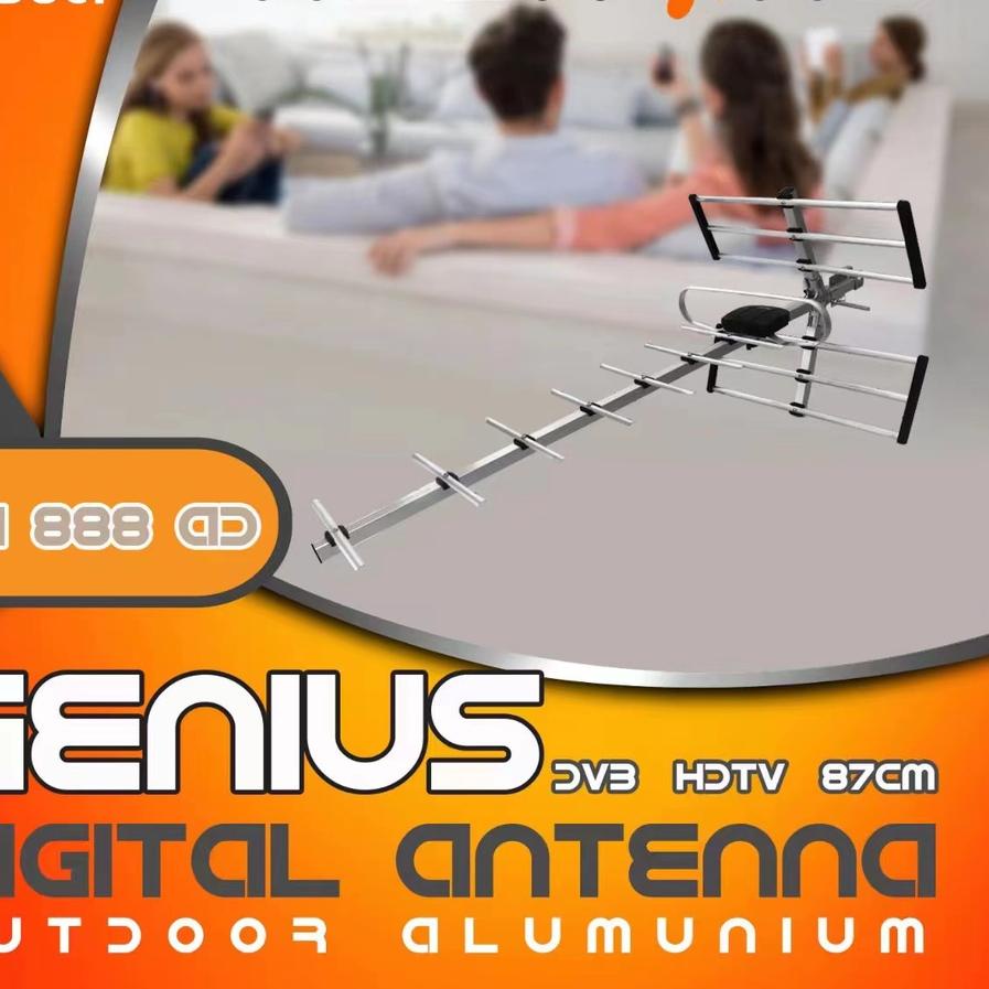 ☆ Antena TV Luar Welhome Genius 888AD/889AD New bonus kabel 10 M Original Siaran Digital bisa untuk 