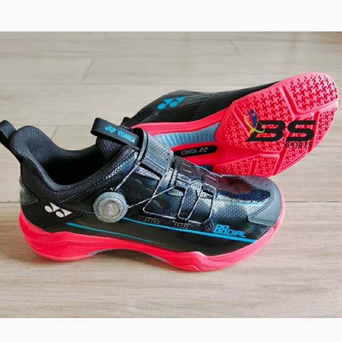 {MentariStore} SHB 88 DIAL SEPATU BADMINTON YONEX BOA POWER CUSHION SHB 88 DIAL ORI - Black Red 40 -