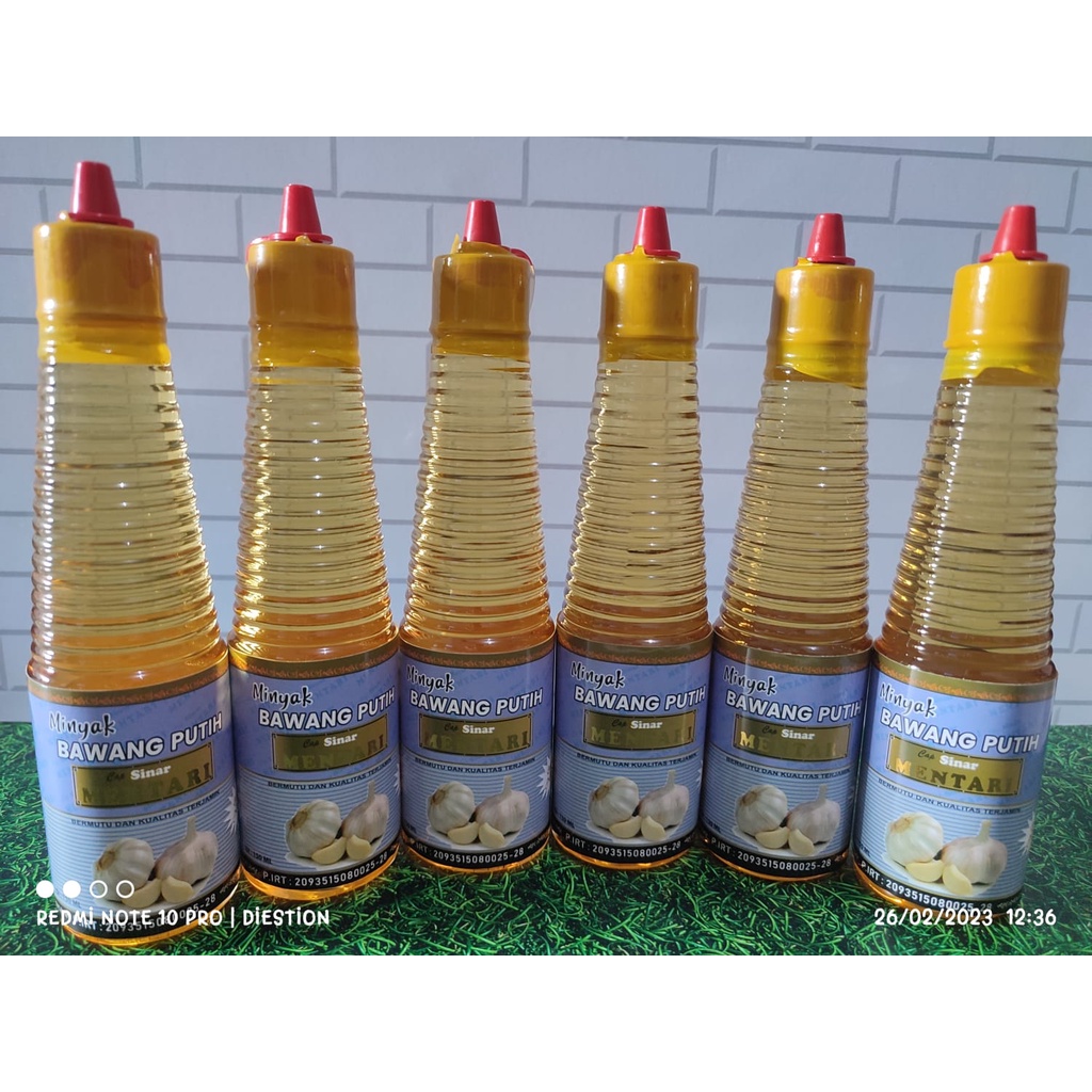 Paket Hemat Minyak Bawang Putih Cap Sinar Mentari Isi 6Botol 150mL