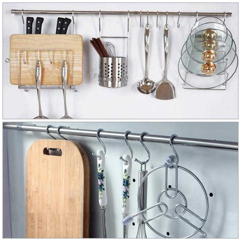 GANTUNGAN BESI MODEL S SERBAGUNA MULTIFUNGSI BAJU LEMARI DINDING RAK DAPUR KUNCI TAS PAYUNG PLASTIK 