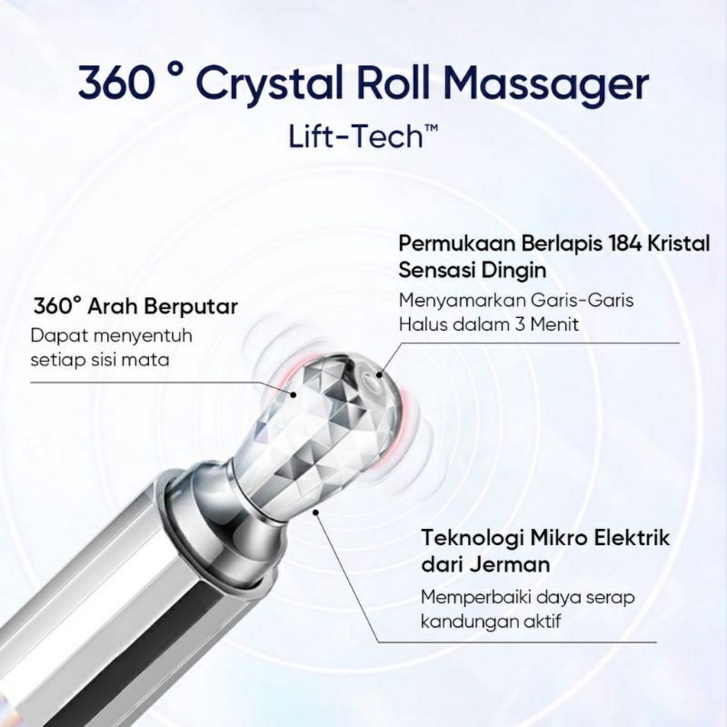SKINTIFIC 09 360 Crystal Massager Lifting Eye Cream Krim Mata | BPOM