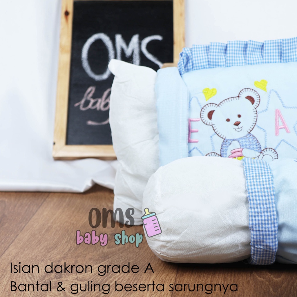 [ FREE TAS MIKA ] Bantal Guling Bayi Set Pastel Edition by OMS Babyshop / Bantal Guling Bayi Set Premium