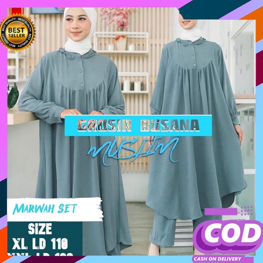 Baju Muslim Oneset Wanita Terbaru 2023 Setelan Idul Fitri Tunik Busui Modern Simple Bahan Import Lon