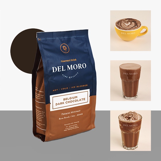 

✨NEW✨ -DELMORO Belgium Dark Chocolate 800gr-Bubuk Serbuk Minuman Rasa Coklat- 2.2.23