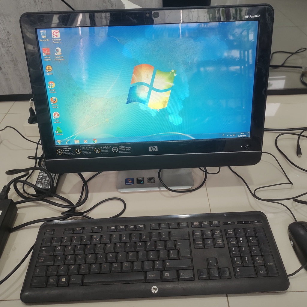 PC aio All in one HP Pavilion MS 200 AMD athlon X2 siap pakek