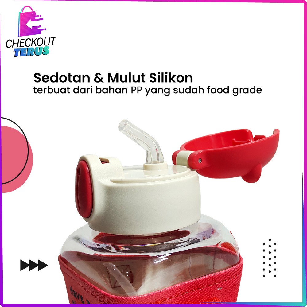CT C469 Botol Minum Anak Karakter 600 Mili Dengan Sedotan Tempat Minum Anak TK Lucu Bottle Minum Kids Portable BPA FREE
