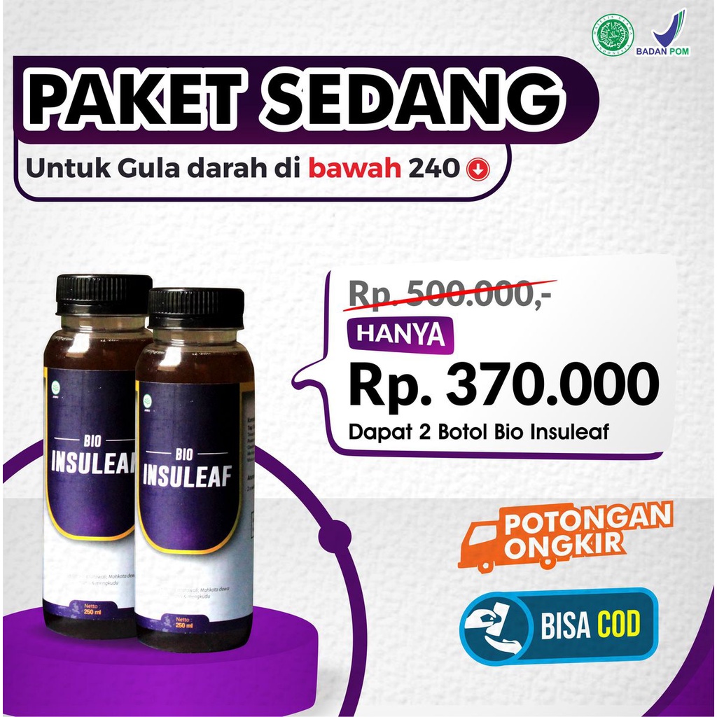 

Bio Insuleaf Diabetes Original Herbal 2 Botol