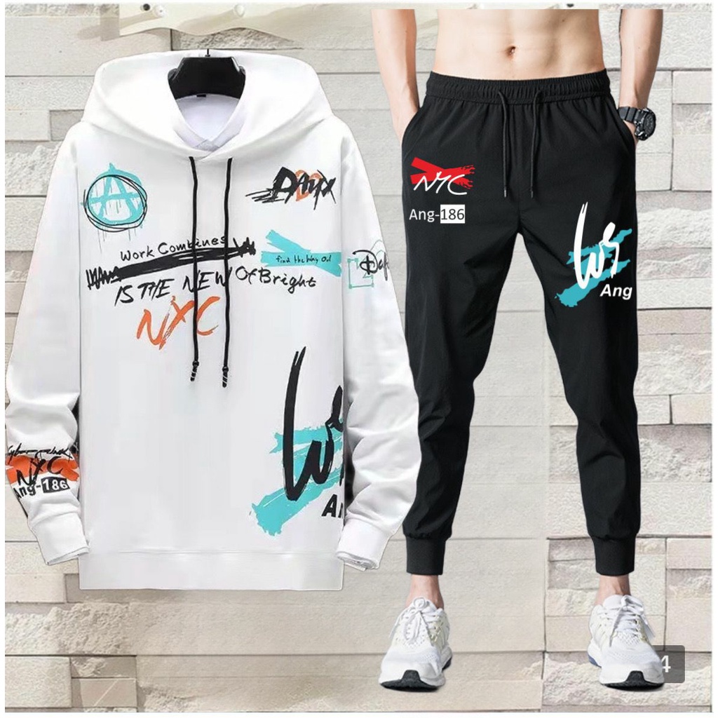 BISA COD/JHOSE/STELAN NYC/SET HOODIE DAN CELANA JOGGER/TERLARIS