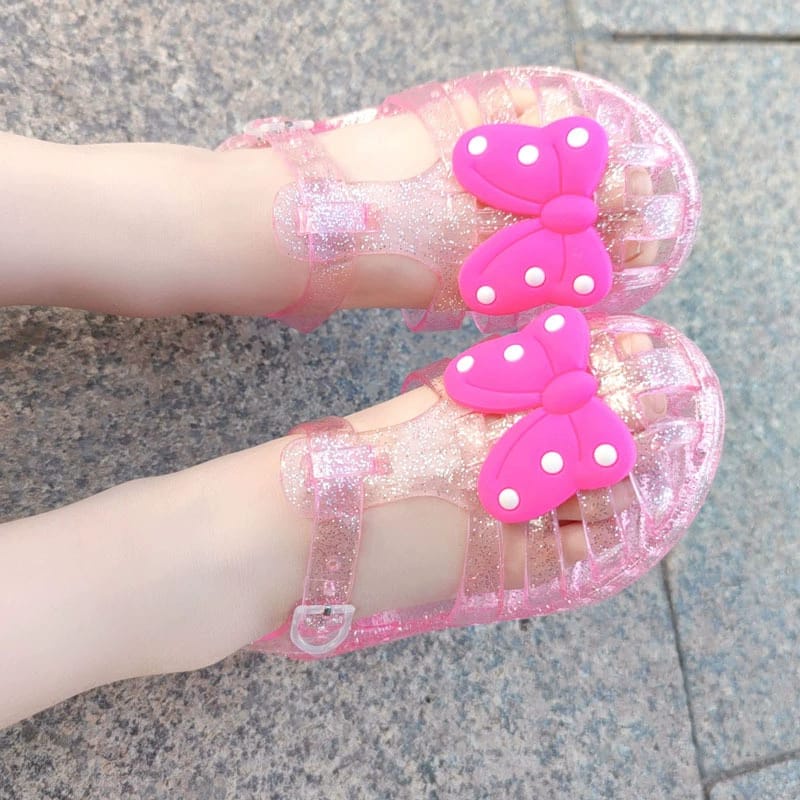 SIZE 24-30 LV0172 Sandal Jelly Anak Perempuan Sandal Anak Perempuan Lucu Sandal Anak  Motif Pita Kupu-Kupu