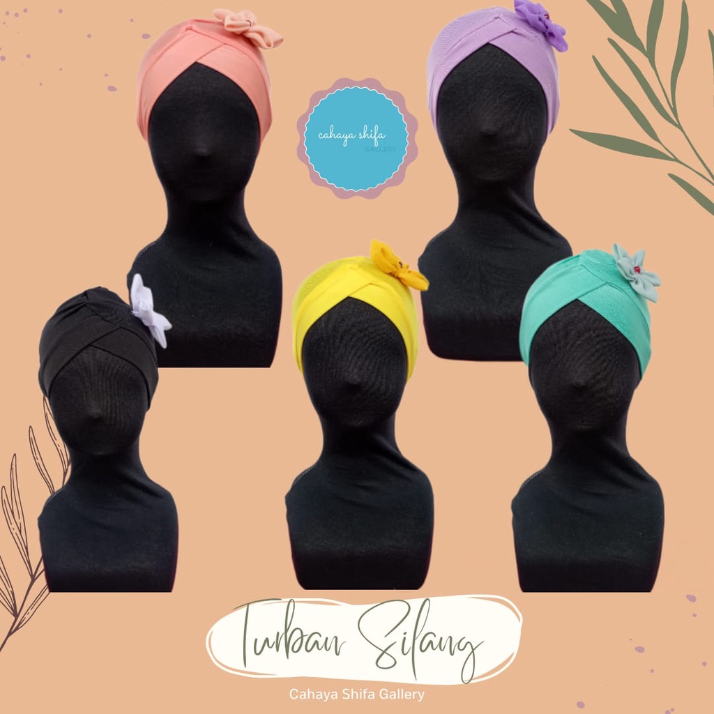 Turban Silang bunga / turban anak bayi usia 0-3 tahun  packing plastik perpcs