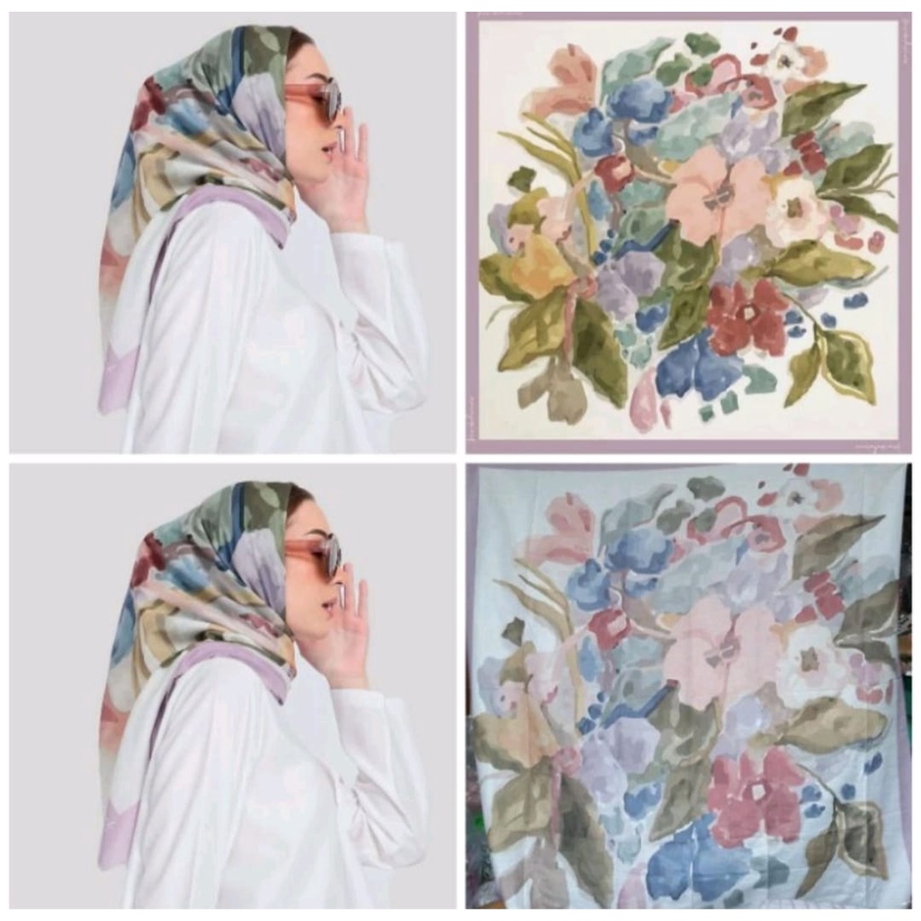 (PArt 2) 1 kg isi 14 Segi Empat Motif ala Baniescoop Voal ala Motif