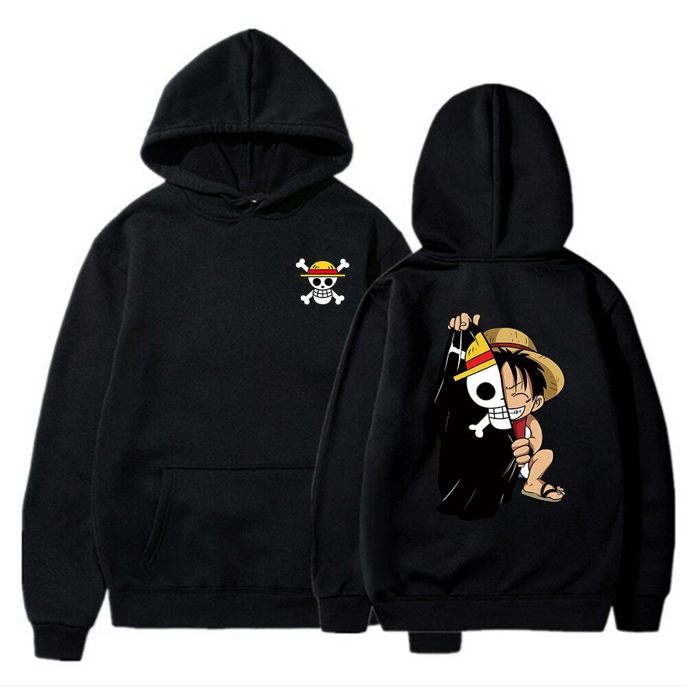 Jacket Hoodie Sweater Anak Laki Laki Cowok Cewek Anime One Piece Hoodies Men Women Fashion Luffy Pul