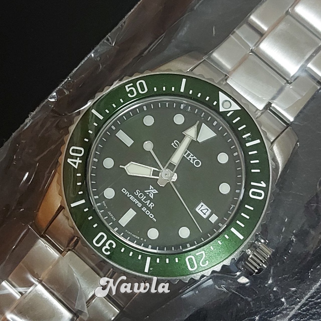 Seiko Prospex SNE583P1 Solar Diver Green - Jam Tangan Pria SNE583