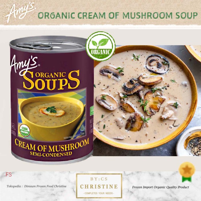

AMY'S SOUP CREAM MUSHROOM ORGANIC SOUP AMY KITCHEN CREAM MUSHROOM