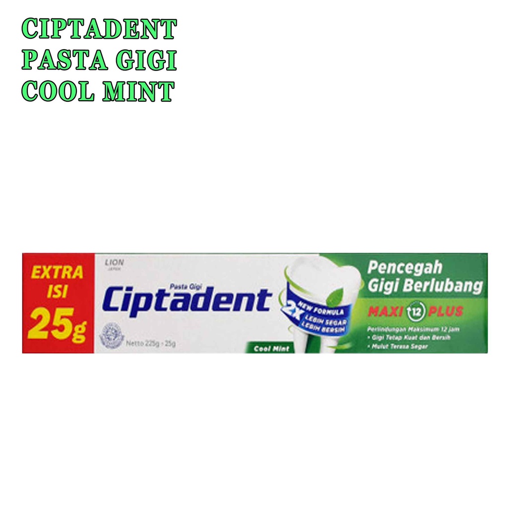 Pasta Gigi* Ciptadent* Cool Mint* Maxi Plus* Net 225g+25g