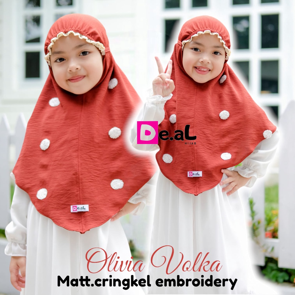 HIJAB ANAK CRINGKEL POMPOM KERUT DAHI