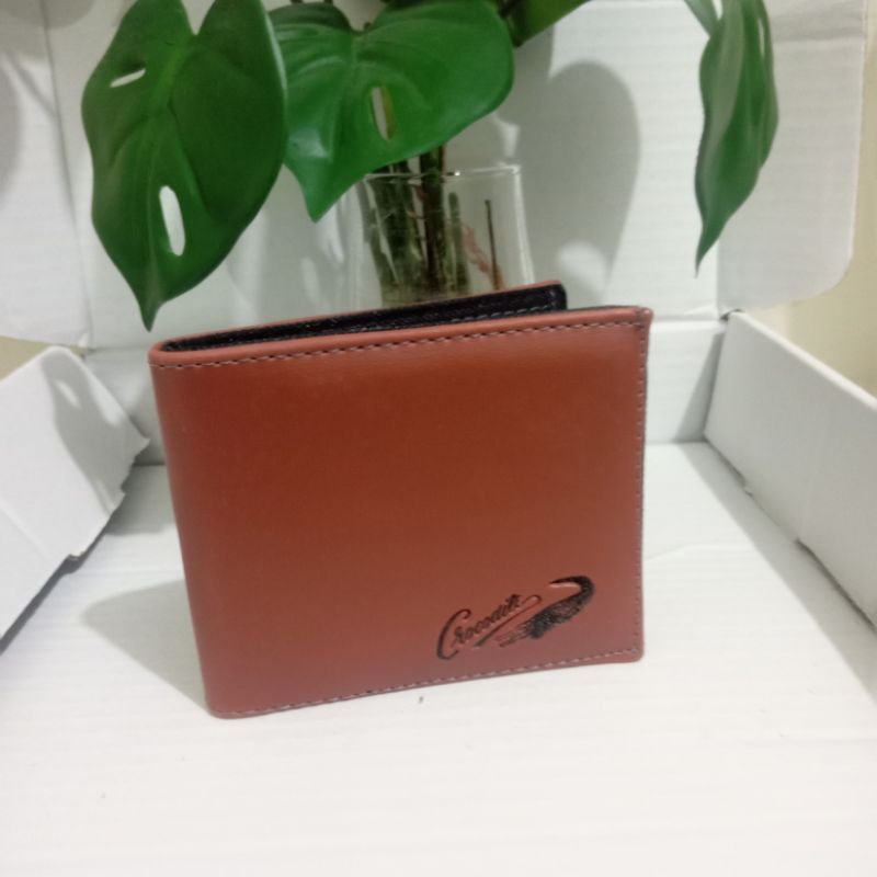 Dompet Pria Murah Crocodile Kulit Sintetis PU - Coklat