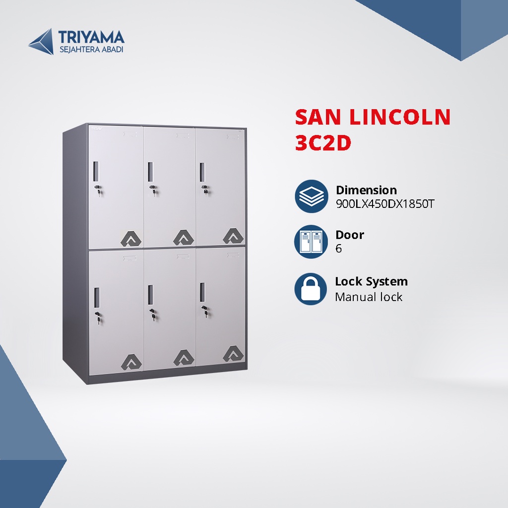 Lemari Locker SAN LINCOLN 3C2D