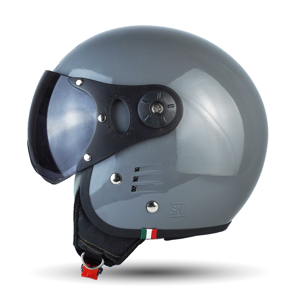 Helm Pilot Italy Bogo Retro Pria Wanita SNI