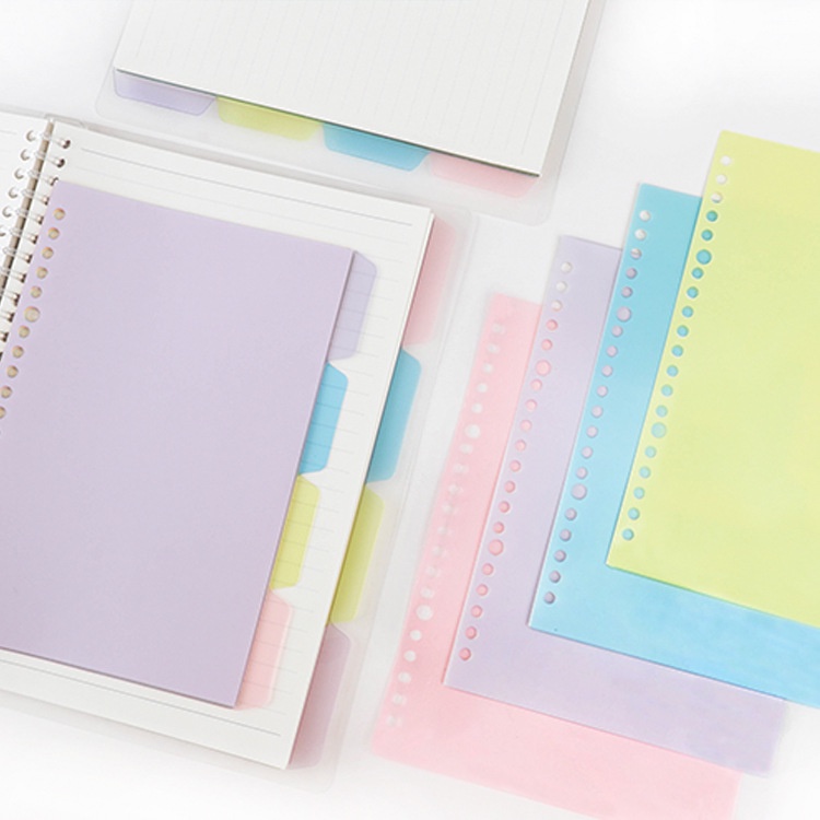 

[HARU] Pembatas Binder Pastel Transparan Set ART Divider A5 B5 4pcs
