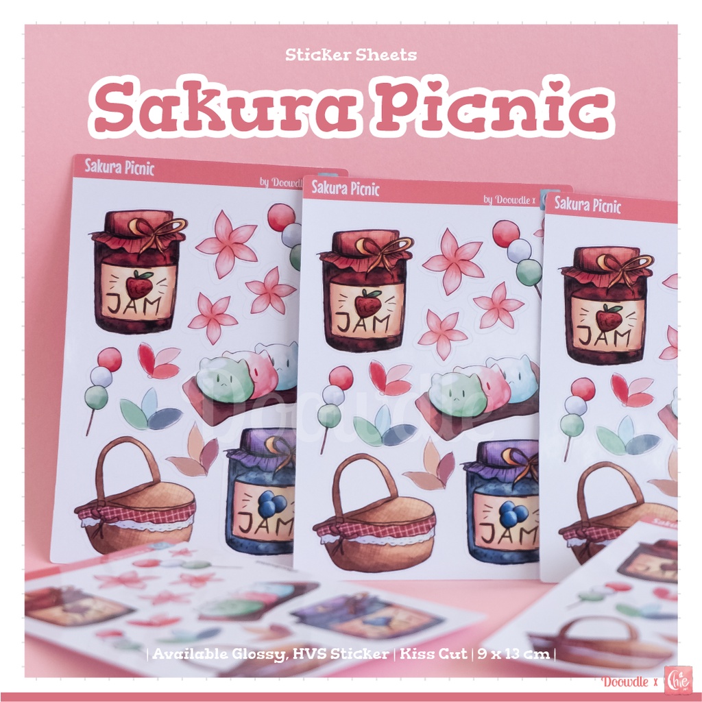 

Doowdle Stiker Jurnal Planner Sakura Picnic