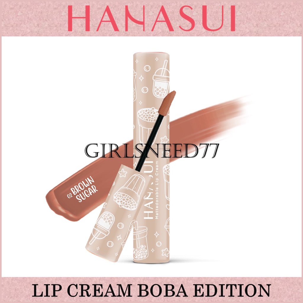 Hanasui Lip Cream BOBA EDITION / hanasui mattedorable BOBA EDITION Girlsneed77