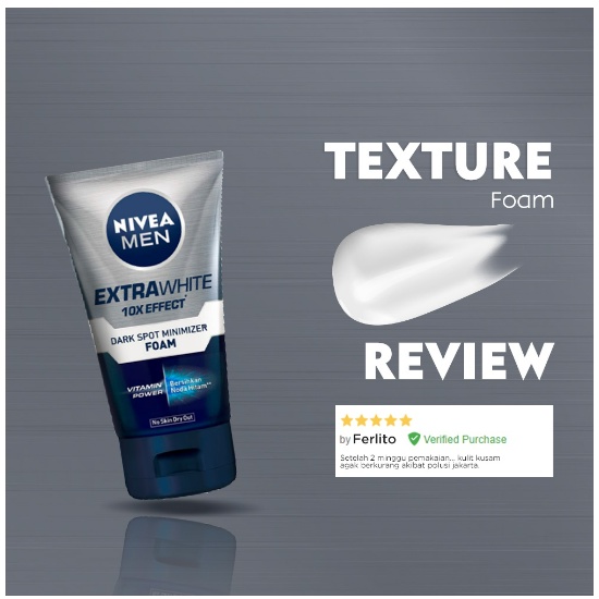 NIVEA MEN Extra Bright Dark Spot Minimizer Facial Foam - 100 ml