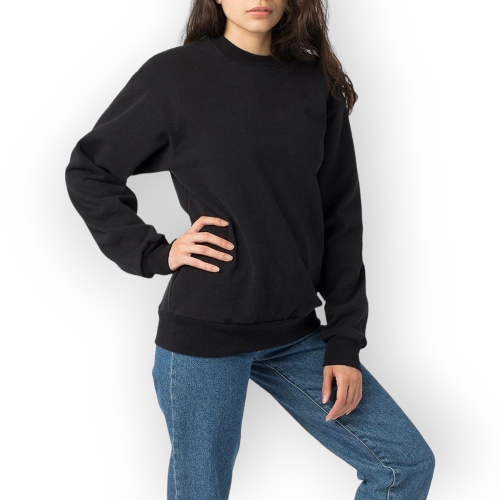 SWEATER OVERSIZE POLOS  PRIA DAN WANITA MURAH BAHAN FLEECE HANGAT S M L XL  XXL