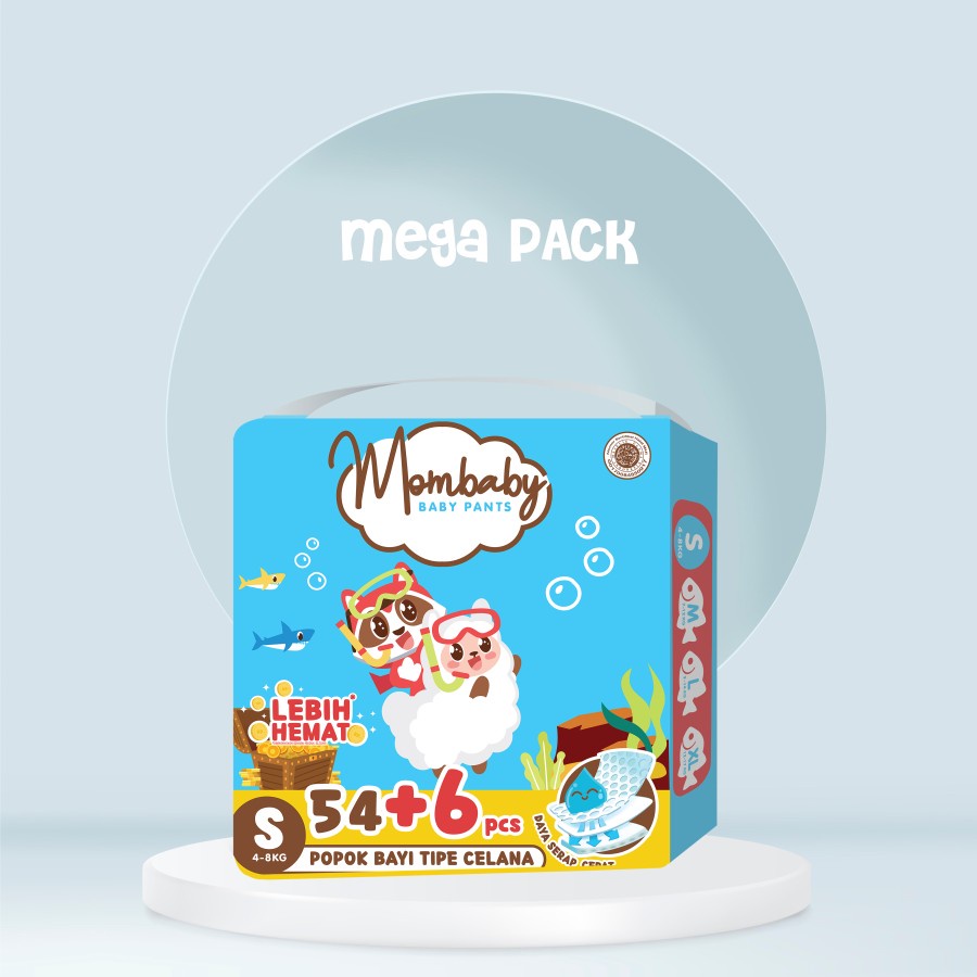 Mombaby Pants Mega Pack S54+6 / M50+6 / L42+6 / XL36+6 / XXL32+6