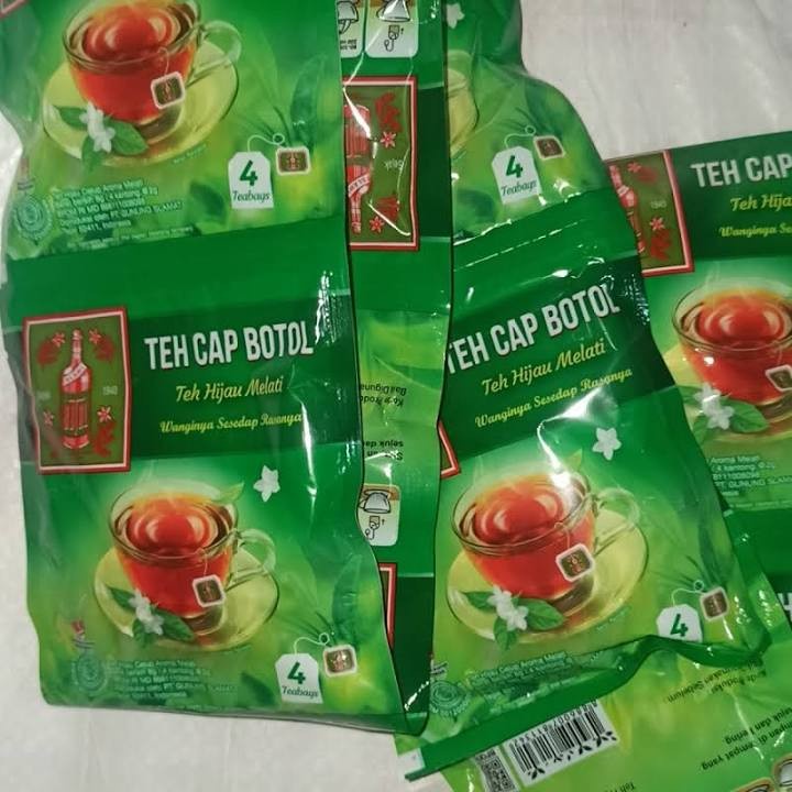 

1 Renceng Teh Cap Botol Hijau Celup 10 Pcs x 2 Gr x 4 Kantong
