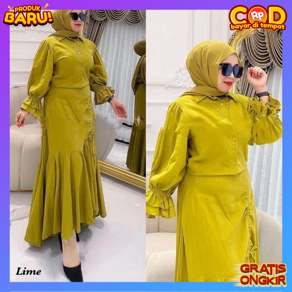 Pakaian Wanita Set Modern Bsju Lebaran Wnt Moslem Bhaju Tren Masa Kini Stelan Kondangan Fashion Terb