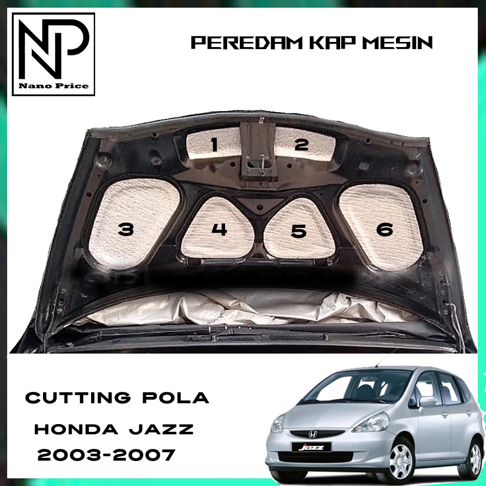 Peredam panas kap mesin mobil JAZZ lama 2003 - 2007