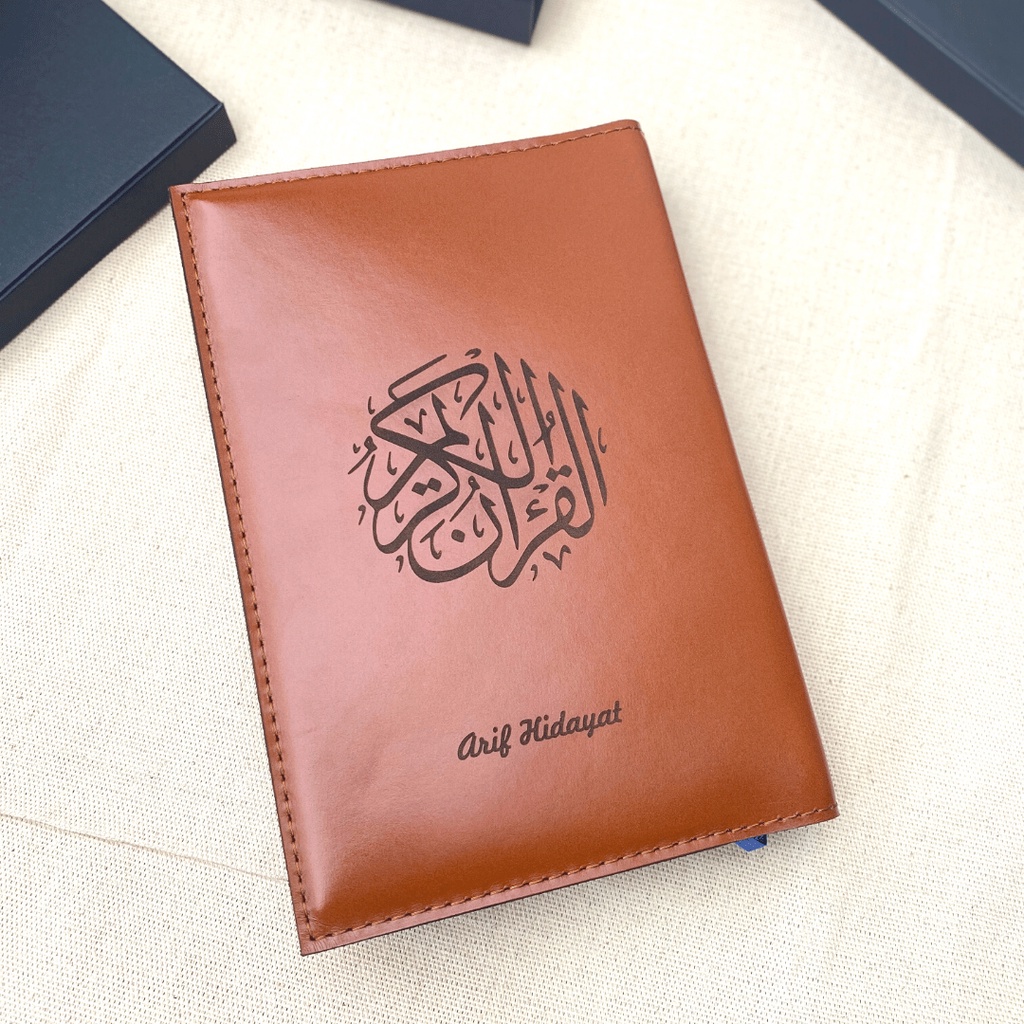 Cover Al Quran Kulit Asli - Sampul Al Quran Raqilla (Termasuk Al-Quran) Cover Leather - Gratis Ukir Nama