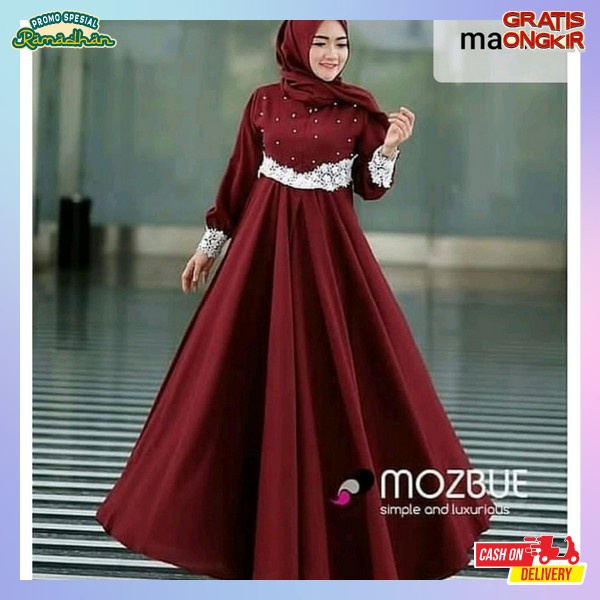 Gami Sanita Gamia Wajita Atassan Cewek Paks Ghamis Import Premium Gamis Wnta Deres Permpuan Pakauan 