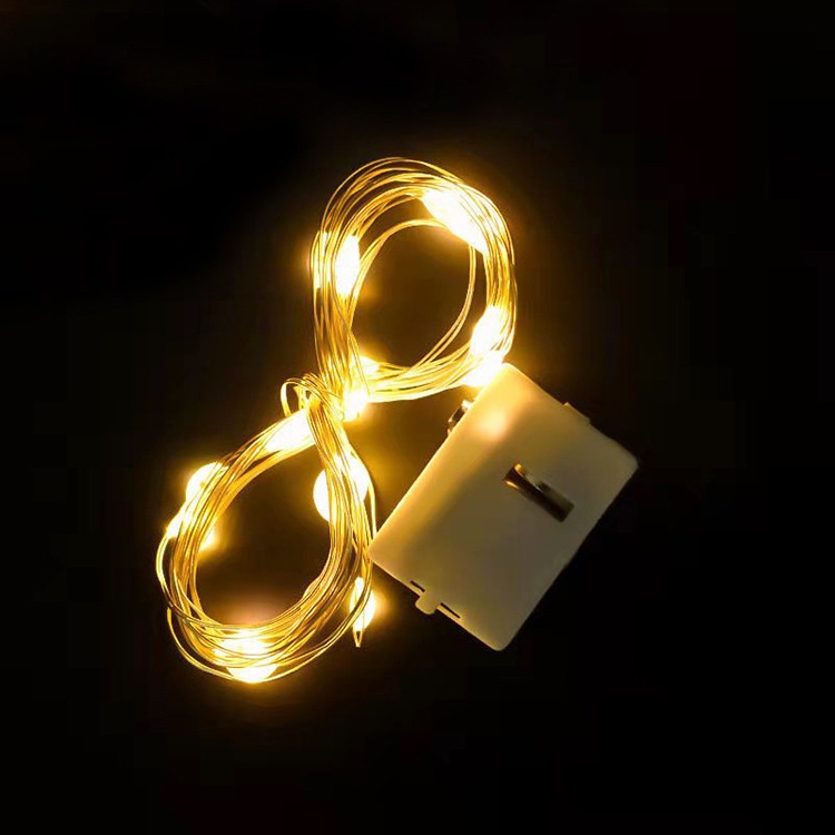 YSM Lampu Tumblr Kawat Mini 1 Meter Lampu Hias Dekorasi Gift Box Bucket Balon Fairy Light Led Murah Import-WARM WHITE