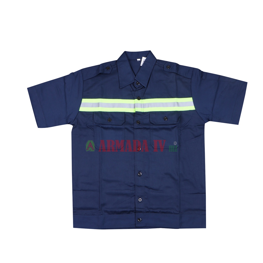 Baju Wearpack PENDEK BIRU DONGKER Scotlet Hijau Baju Kerja Safety