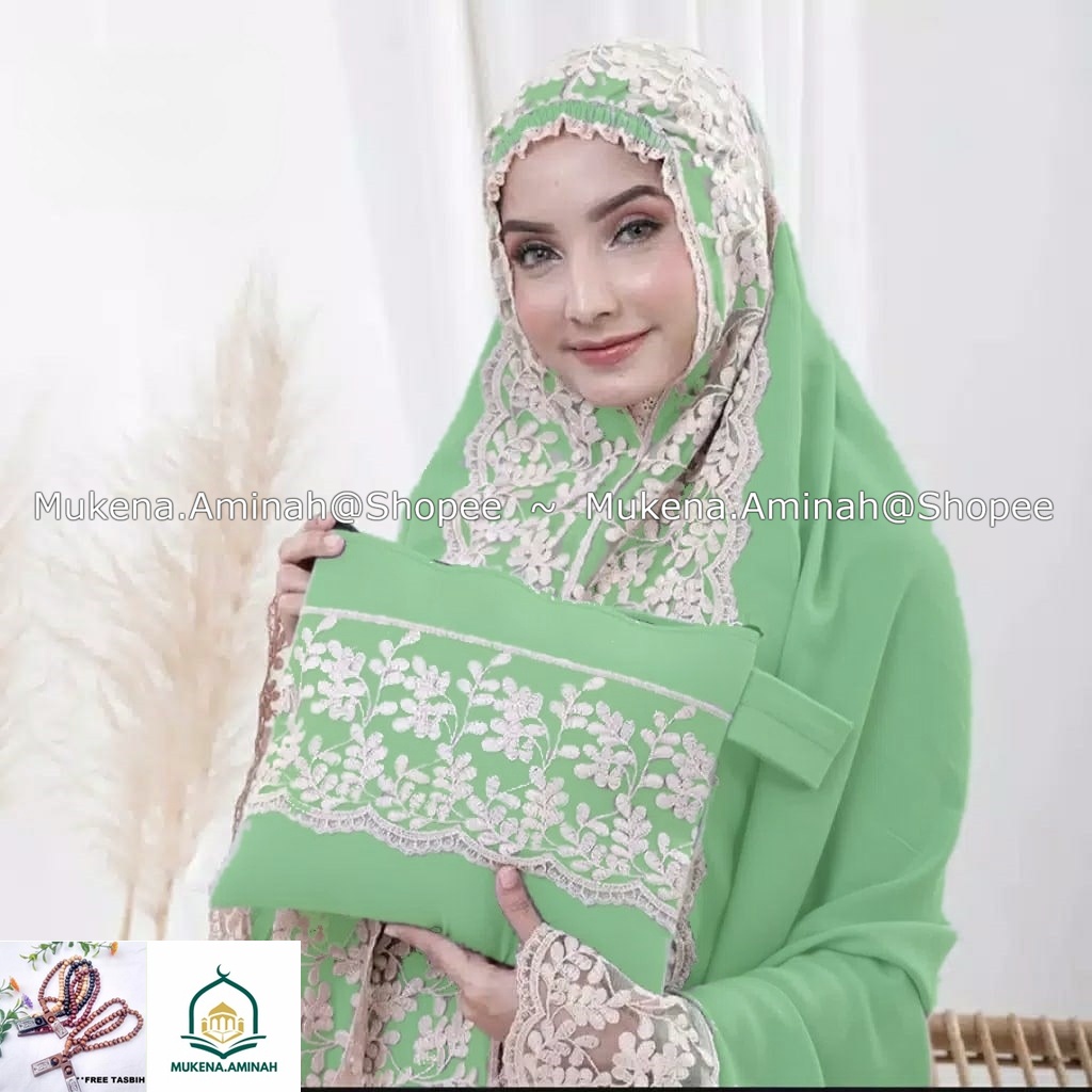 PAKET HAMPERS MUKENA DEWASA SHIREEN RENDA MEWAH PREMIUM JUMBO