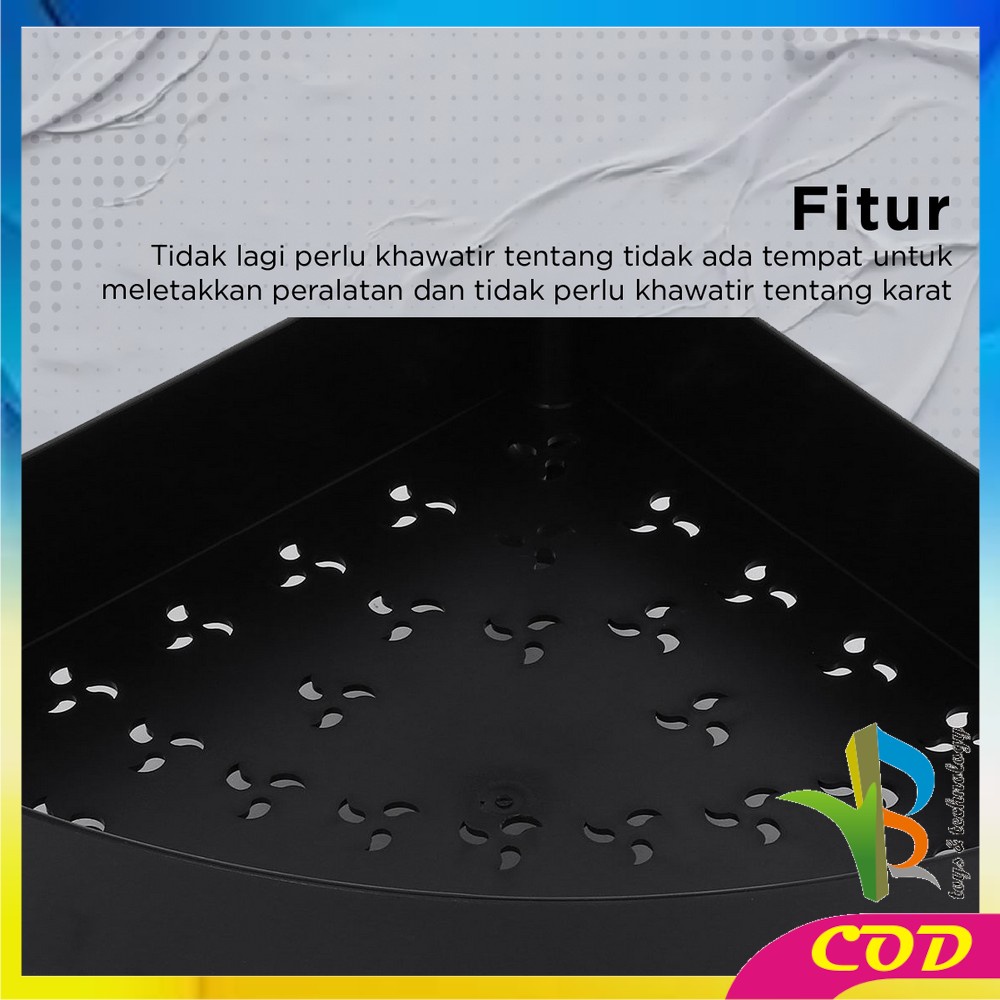 RB-C824 Rak Dapur Triangle 4 Tingkat Rak Trolley Susun Penyimpanan Serbaguna Dengan Roda / Rak Kamar Mandi Sudut Anti Air