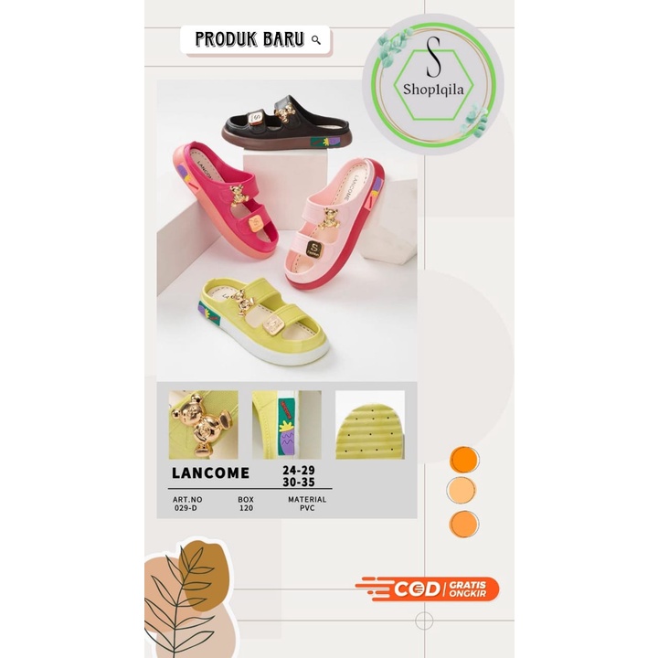 Sandal anak perempuan platform ban2 bear karet import (24-35) 029 sandal anak kekinian termurah