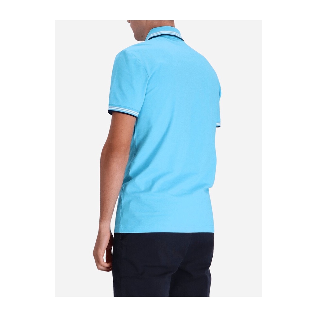 Hugo Boss SS23 Paul Curved Slimfit Polo Shirt Open Blue