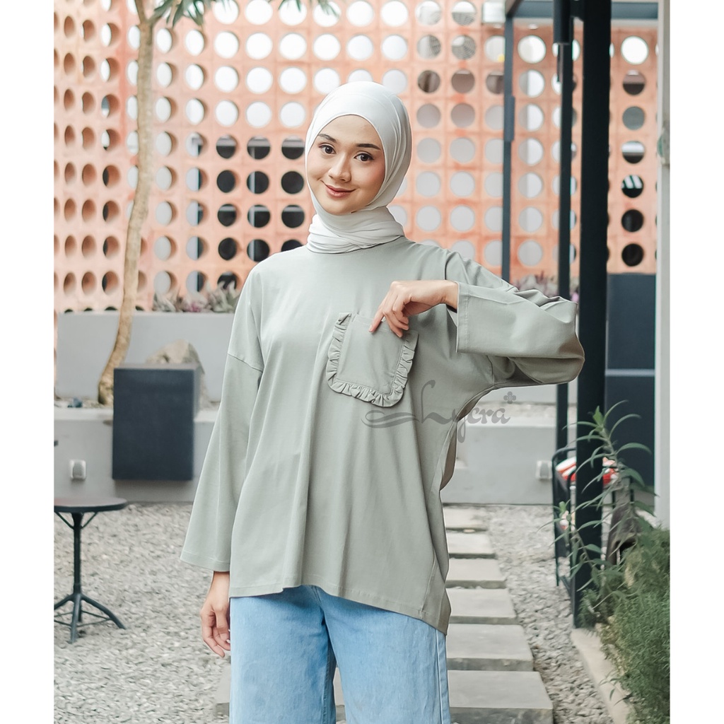 [CYC | COD] REAPICT | Kaos Basic Oversize Zeline Top | Cotton Combed | Atasan XXL Trend Wanita Murah Best Seller