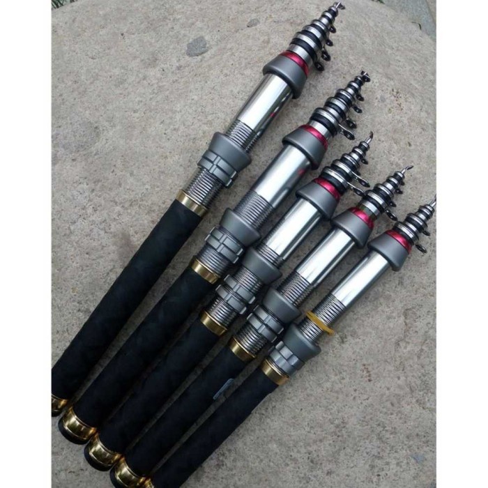 Alat Mancing Long Quan Joran Pancing Carbon Kuat Fiber Mini Pocket Fishing Rod Ikan Awet Panjang