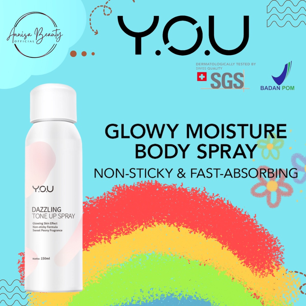 [BPOM][100%ORI&amp;READY]YOU Dazzling Tone Up Spray [Glowing Skin Effect]