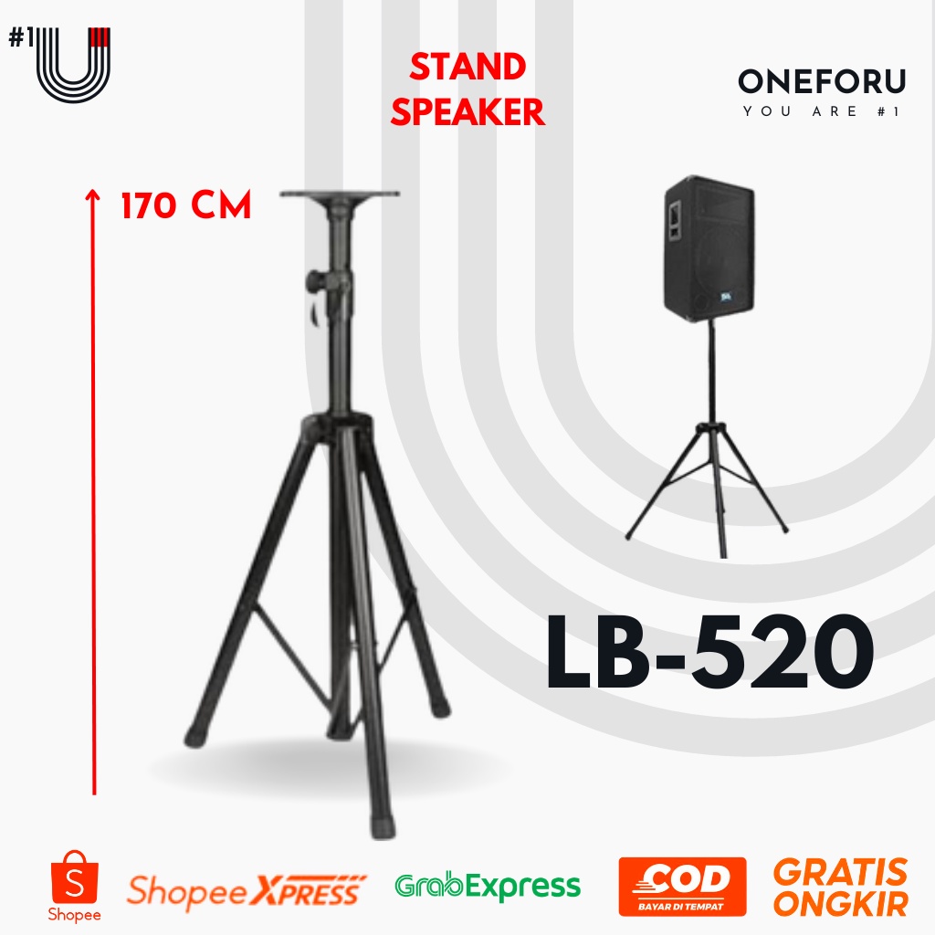 Stand Speaker Aktif LB-520 170cm Tiang Tripod Speker Stand Portable