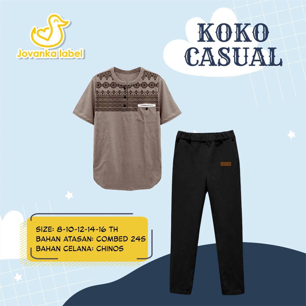 Setelan anak Cowok Koko Casual by Jovanka label